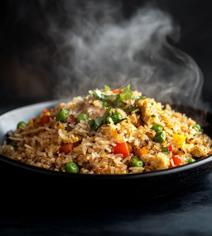 Zu allen Gerichten im Chinarestaurant Phönix in Lübeck wird Reis serviert